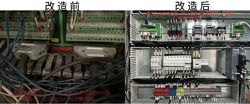 电气柜改造前后